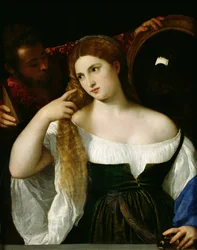 Retrato de una mujer en su tocador, 1512-15